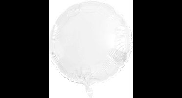 Folat - Folieballon Rond Wit - 45 cm
