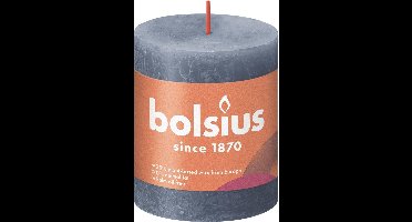 Bolsius Stompkaars Twilight Blue Ø68 mm - Hoogte 8 cm - Blauw/Grijs - 35 Branduren