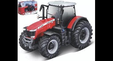 Bburago Massey Ferguson 8740S rood modelauto schaalmodel 10 CM