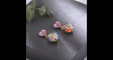 Gading®  Balletjes oorbellen - meisje oorhanger - 35mm 16mm - zilver 925