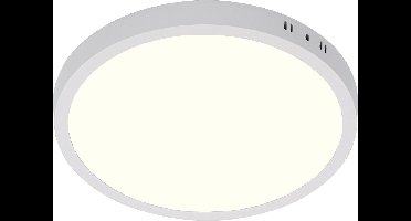 LED Paneel - Ø30 Natuurlijk Wit 4200K - 28W Opbouw Rond - Mat Wit - Flikkervrij
