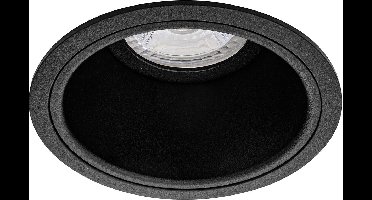 Spot Armatuur GU10 - Proma Minko Pro - GU10 Inbouwspot - Rond - Zwart - Aluminium - Verdiept - Ø90mm