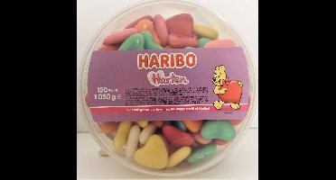 Haribo - Schuim Harten - 1 Silo a 150 Stuks - Schuimharten - Hartjes - Gekleurd - Vrolijk