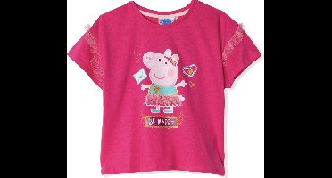 Peppa pig shirt - met tule - donkerroze - maat 116 (6 jaar)