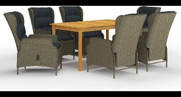 vidaXL - 7-delige - Tuinset - bruin