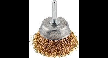 KWB - Komborstel op stift - 50mm - Gegolfd messing draad