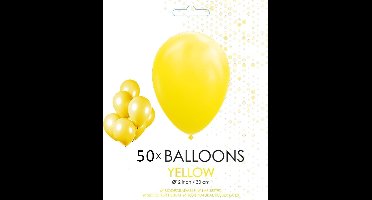 50 ballonnen geel 12 inch