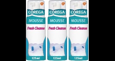 Corega Mousse Fresh Cleanse Reinigingsmousse Voor Gebitsprothese Multi Pack - 3 x 125 ml