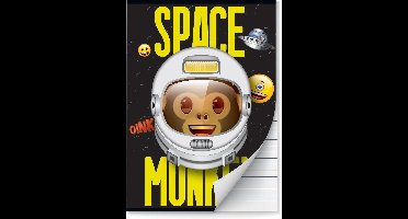 Emoji - Space Monkey schriften Lijn A4 - 2 stuks