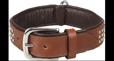 Hond Halsband Gevoerd Gevuld Sedona Bruin M 34-40cm 37mm
