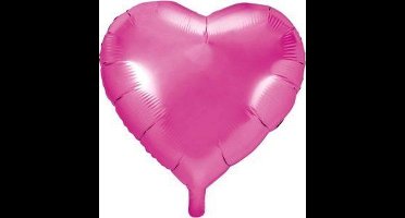 Folie ballon hart Fuchia roze, 40cm Kindercrea