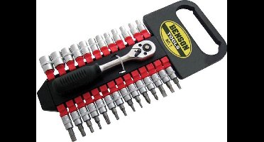 Benson 27-delige dopsleutelset - anti-slip handvat - veelzijdige maten
