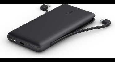 Belkin BOOST↑CHARGE™ Plus - 2-poorts 10.000 mAh USB-C-powerbank met geïntegreerde kabels - Zwart