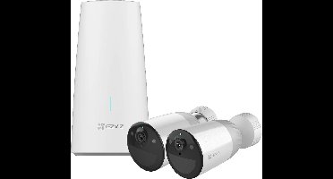 Ezviz BC1 B2: beveiligingscamera/ beveiligingssysteem met spotlicht en kleurnachtzicht - tot wel 365 dagen batterij - Voor binnen & buiten - 2 stuks