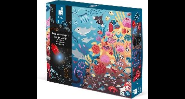 Janod Magische Puzzel - De Oceaan - 24 Stukjes - Met Verborgen Glow In The Dark Elementen - Geschikt Vanaf 3 Jaar