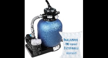 Monzana Zandfiltersysteem - 11.000 l/u 30l Tank7-weg & FilterBallen