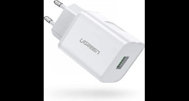 UGREEN - USB-A QC3.0 18.W Snellader voor o.a. Apple iPhone / iPad / Samsung - Wit