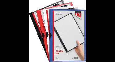 Klemmap Quantore A4 3mm rood - 5 stuks