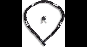 Lynx kettingslot 4mmx100 cm zwart met nylon hoes op kaart 410200