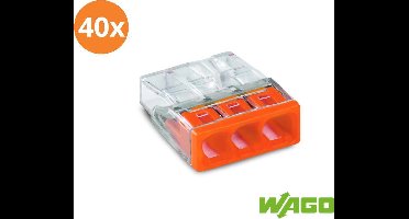 40st | Wago Compact Lasklem | 2273-203 | 3 voudig | Oranje | WAGO