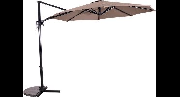 Zweefparasol Libra Taupe 250 x 250 cm - inclusief kruisvoet & hoes