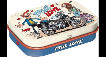 Pepermunt Blik Motomania - True Love mint box 4 x 6 cm