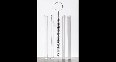 4 Herbruikbare Glazen Boba Bubble Tea Rietjes ook voor Smoothie / Milkshake / Slush, 21 cm lang Ø 16 mm buiten / Ø 12 mm binnen. Transparant en Melk glazen drinkrietjes. Met duurzaame schoonmaak borstel.