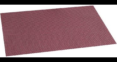 PLACEMAT FRAGOLA taupe en oude roze geweven 33x42cm