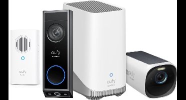 eufy Security E340 Video Doorbell met chime + HomeBase 3 S380 + eufyCam 3 - Bundelvoordeel