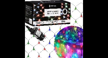Springos Lichtgordijn | IJspegel Verlichting | Inclusief USB En Afstandsbediening | 144 LED | Multicolor | 3 M | Raster