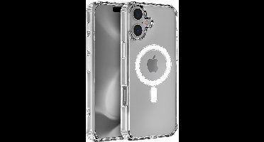 iPhone 16 Hoesje backcover Shockproof siliconen Transparant met geïntegreerde magnetische cirkel