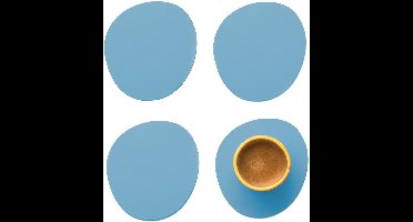 Vacavaliente - Home Accents Ruca Stone Coasters (x4) Morning Blue