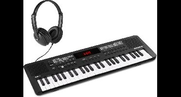 MAX Rhapsody49 keyboard met 49 toetsen en koptelefoon - Ideaal voor beginners - Met 300 ritmes - MIDI keyboard
