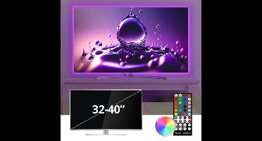 TV backlight set set met 1 RGB strip van 32 - 40 inch