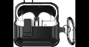 YONO Armor Hard Case geschikt voor Samsung Galaxy Buds 3 - 3 Pro - Hoesje met Lock - Zwart