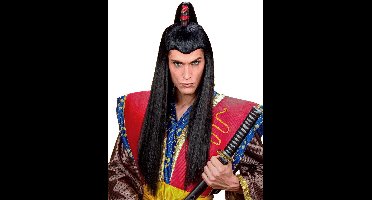 Ninja pruik Samurai zwart