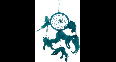 Dromenvanger - 11cm - Turkoois - alleen veren - Dreamcatcher