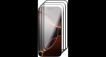 Screenprotector geschikt voor iPhone 16 Pro Max - 3x Volledig Dekkend Gehard Glazen Tempered Glass Krasbestendige Screen Protector