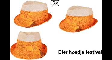 3x Festival Bierhoedje - thema feest bier feest terras festival apres ski biertje drinken fun vrijgezel strandparty