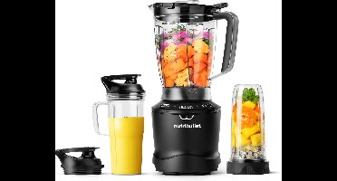 Nutribullet Smart Sense Combo Blender - 1500 Watt - Extra Krachtig - 20.000 Rotaties Per Minuut - Inclusief 2 Bekers - Pitcher - To Go Deksels - Warme en Koude bereidingen - Smart Technologie