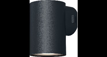 LED Wandlamp - Kingtron Victa - Down - 9W 900lm - Warm Wit 3000K - Voor Buiten en Binnen - Waterdicht IP65 - Rond - Antraciet