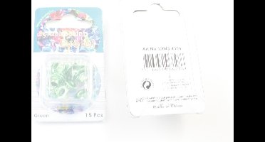 Scrapbooking Eyelet Bloem 10mm 15 stuks Groen Gat 4 mm