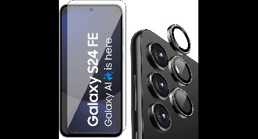 Screenprotector & Camera Protector geschikt voor Samsung Galaxy S24 FE - Glas