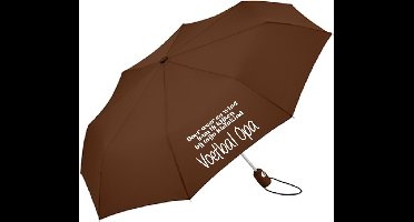 Paraplu voetbal Opa door weer en wind kom ik kijken bij mijn Kleinkind-Coconut Brown