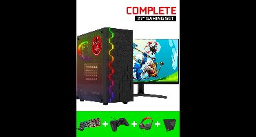 ScreenON - Gaming Set - K4 - Ryzen 3 - 240GB SSD - AMD Radeon RX Vega 8 - (GamePC + 27 Inch Monitor + Toetsenbord + Muis) + WiFi & Bluetooth
