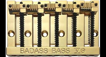 Allparts BB3345002 Leo Quan Badass V 5-snarige Basbrug - Goud