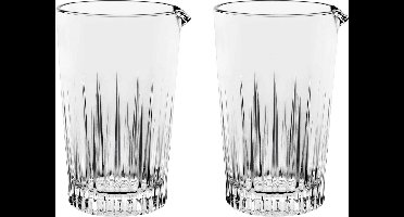 4x Luxe glazen water karaffen van 550 ml Optima- Sapkannen/waterkannen/schenkkannen