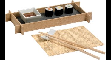 Sushi Set 1pers Pres. Scale - Chopstick+holder - Sauce Cup-placemat