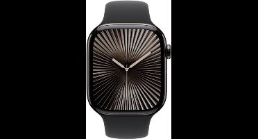 Apple Watch Series 10 - Wifi + 4G - 42mm - Slate Titanium Case met Zwart Sportbandje - M/L