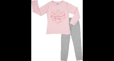 Peppa Pig Pyjama - Katoen - Roze /Grijs - Maat 98/104